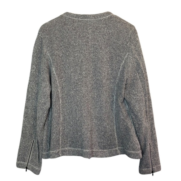 Eileen Fisher Ash Organic Cotton Twisted Terry Moto Jacket Womens XL Minimalist - Picture 3 of 16